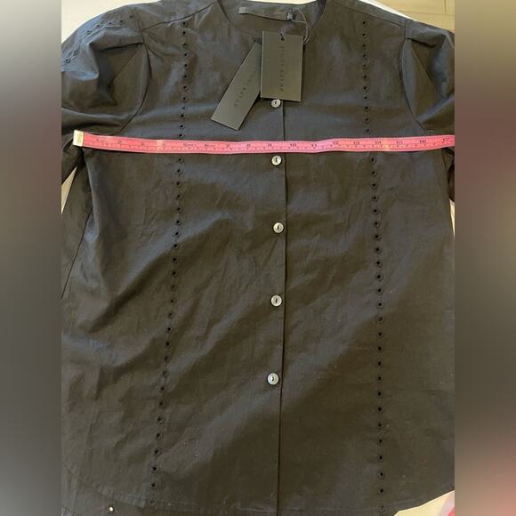 NWT Jenni Kayne NWT-Harper Blouse Black Size Extra Small - Picture 14 of 14